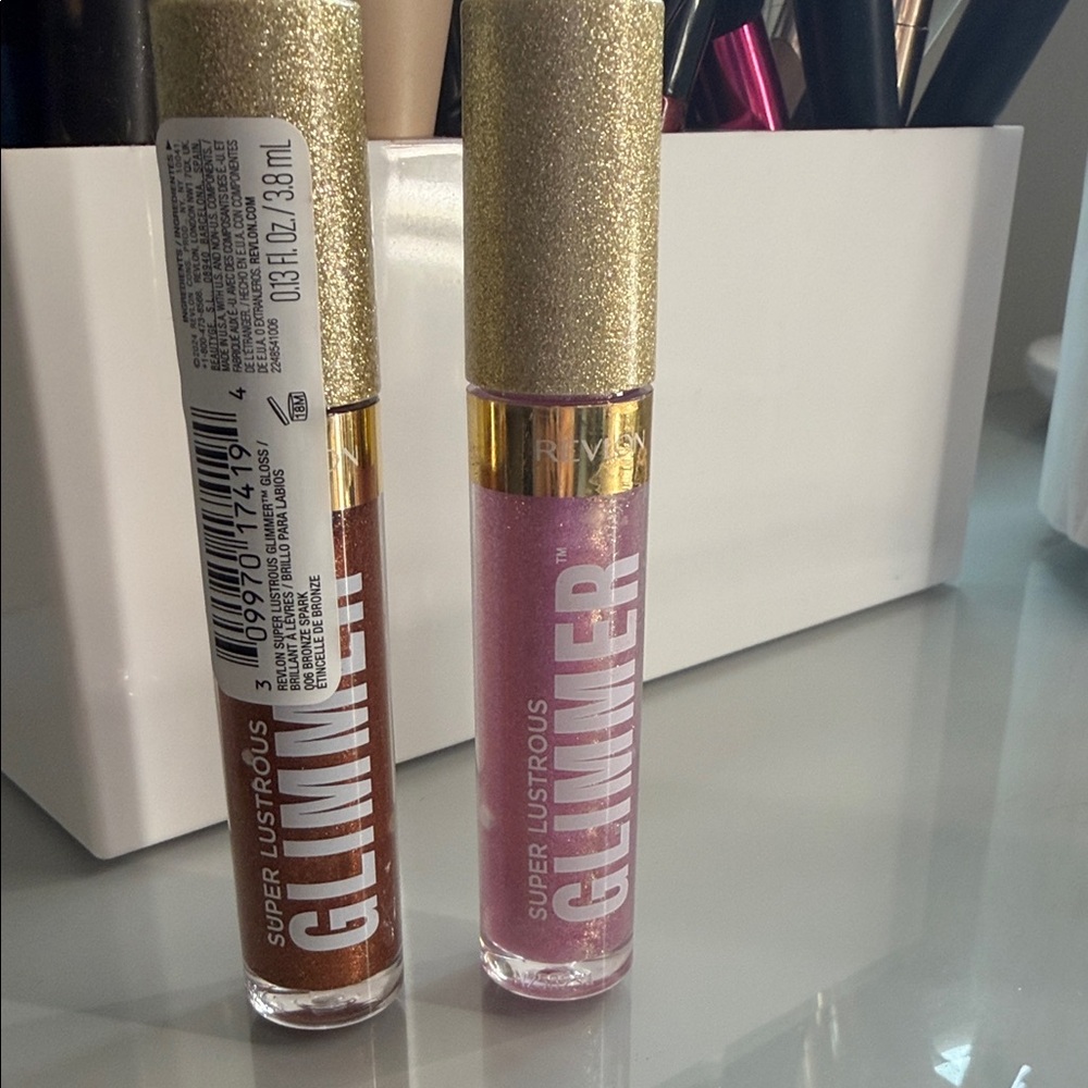 Revlon Super Lustrous Glimmer Lip Gloss - Shimmering Pink and Gold